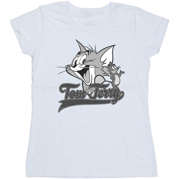 Abbigliamento Donna T-shirts a maniche lunghe Dessins Animés Greyscale Square Bianco