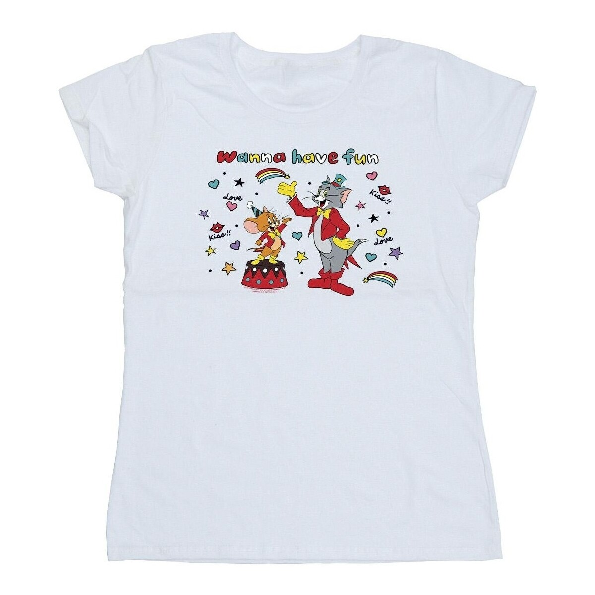 Abbigliamento Donna T-shirts a maniche lunghe Dessins Animés Wanna Have Fun Bianco
