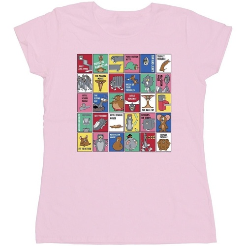 Abbigliamento Donna T-shirts a maniche lunghe Dessins Animés Grid Squares Rosso