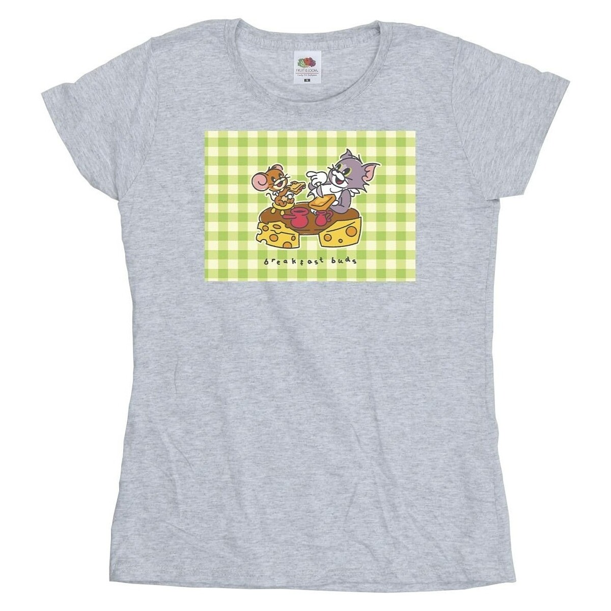 Abbigliamento Donna T-shirts a maniche lunghe Dessins Animés Breakfast Buds Grigio
