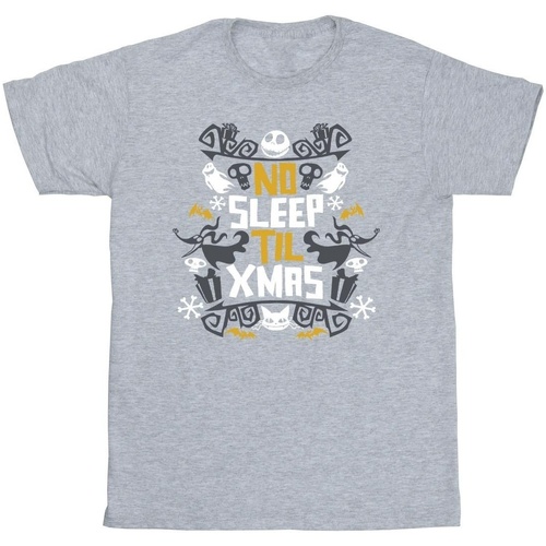 Abbigliamento Uomo T-shirts a maniche lunghe Nightmare Before Christmas No Sleep Till Christmas Grigio