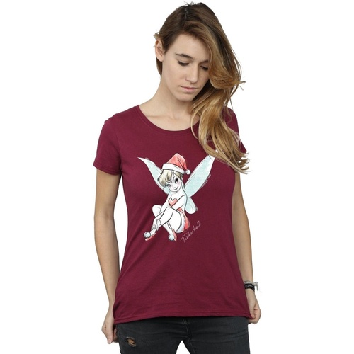 Abbigliamento Donna T-shirts a maniche lunghe Disney Tinkerbell Christmas Fairy Multicolore