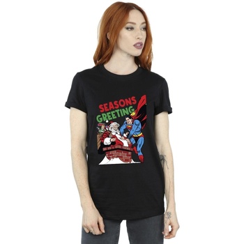 Abbigliamento Donna T-shirts a maniche lunghe Dc Comics  Nero