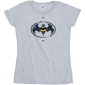 Abbigliamento Donna T-shirts a maniche lunghe Dc Comics The Flash Batman Metal Logo Grigio