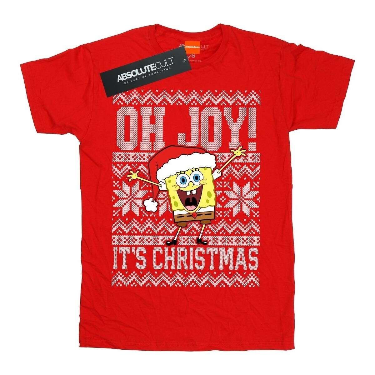 Abbigliamento Uomo T-shirts a maniche lunghe Spongebob Squarepants Oh Joy! Christmas Rosso