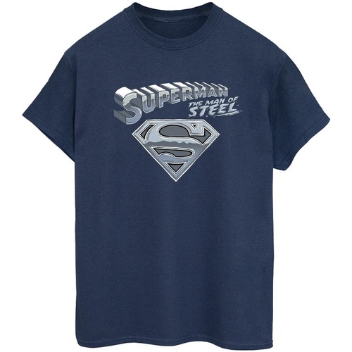 Abbigliamento Donna T-shirts a maniche lunghe Dc Comics Superman The Man Of Steel Blu