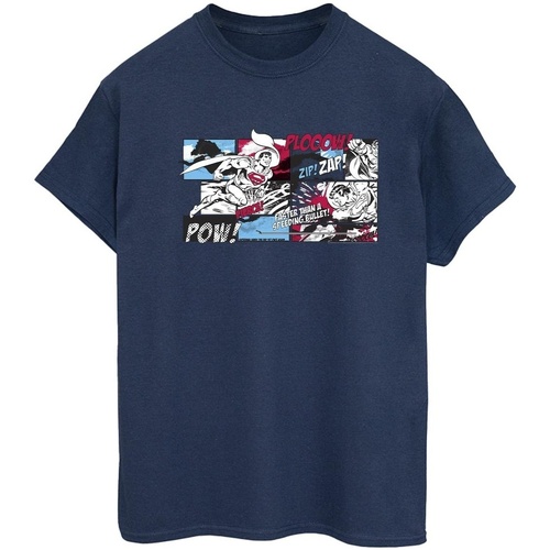 Abbigliamento Donna T-shirts a maniche lunghe Dc Comics Superman Comic Strip Blu