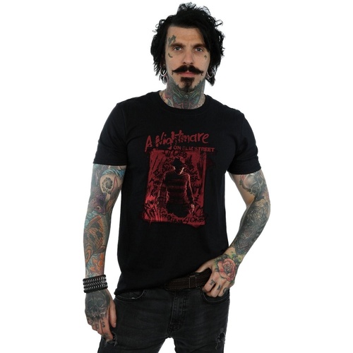 Abbigliamento Uomo T-shirts a maniche lunghe A Nightmare On Elm Street Freddy Silhouette Nero