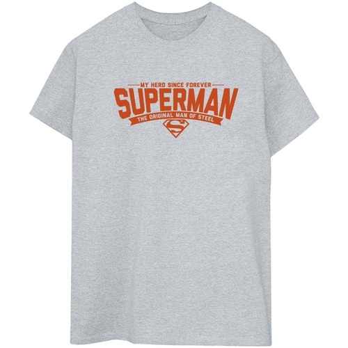 Abbigliamento Donna T-shirts a maniche lunghe Dc Comics Superman Hero Dad Grigio