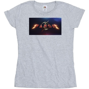 Abbigliamento Donna T-shirts a maniche lunghe Dc Comics The Flash Movie Logo Grigio