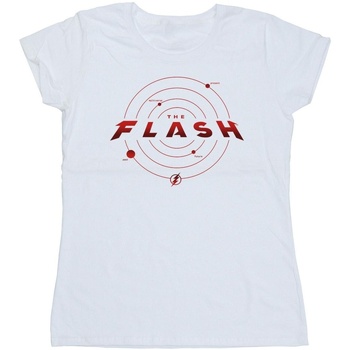 Abbigliamento Donna T-shirts a maniche lunghe Dc Comics The Flash Multiverse Rings Bianco