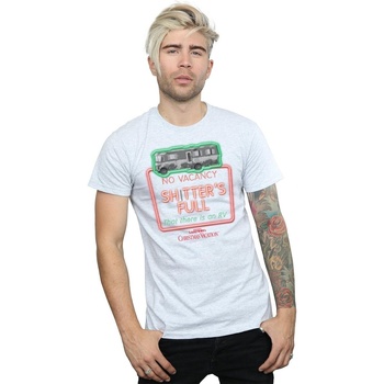 Abbigliamento Uomo T-shirts a maniche lunghe National Lampoon´s Christmas Va Greyscale No Vacancy Grigio