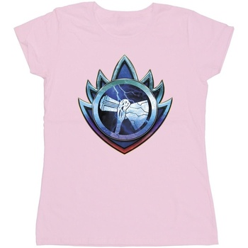 Abbigliamento Donna T-shirts a maniche lunghe Marvel Thor Love And Thunder Stormbreaker Crest Rosso