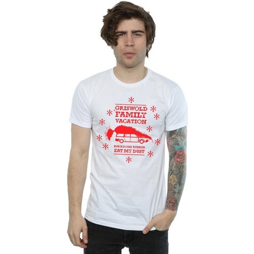Abbigliamento Uomo T-shirts a maniche lunghe National Lampoon´s Christmas Va Eat My Dust Bianco