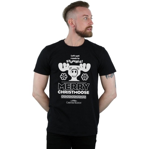 Abbigliamento Uomo T-shirts a maniche lunghe National Lampoon´s Christmas Va Merry Christmoose Nero