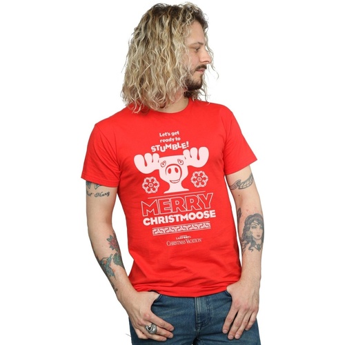 Abbigliamento Uomo T-shirts a maniche lunghe National Lampoon´s Christmas Va Merry Christmoose Rosso