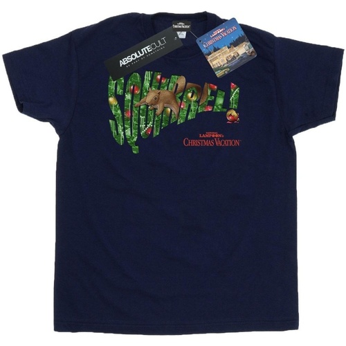 Abbigliamento Uomo T-shirts a maniche lunghe National Lampoon´s Christmas Va Squirrel Tree Blu