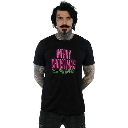 Abbigliamento Uomo T-shirts a maniche lunghe National Lampoon´s Christmas Va Kiss My Ass Nero