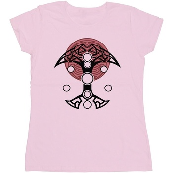 Abbigliamento Donna T-shirts a maniche lunghe Marvel Thor Love And Thunder Circles Rosso
