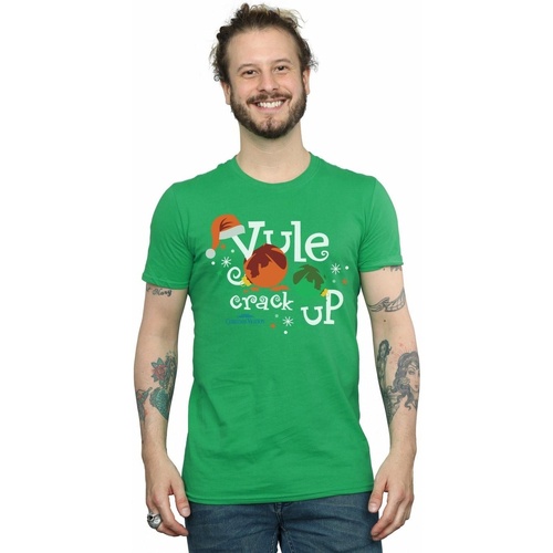 Abbigliamento Uomo T-shirts a maniche lunghe National Lampoon´s Christmas Va Yule Crack Up Verde