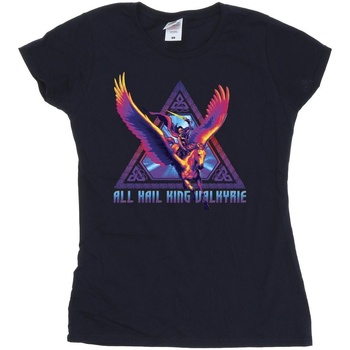 Abbigliamento Donna T-shirts a maniche lunghe Marvel Thor Love And Thunder Valkyrie Blu