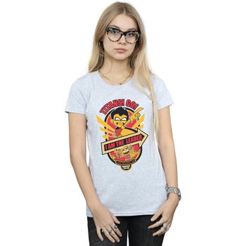Abbigliamento Donna T-shirts a maniche lunghe Dc Comics Teen Titans Go I Am The Leader Grigio