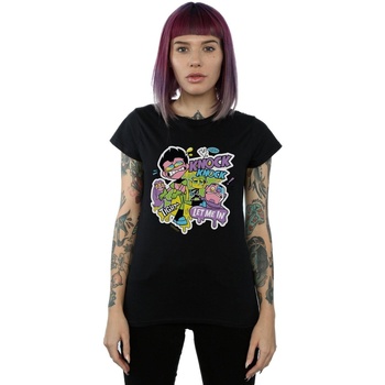 Abbigliamento Donna T-shirts a maniche lunghe Dc Comics Teen Titans Go Knock Knock Nero