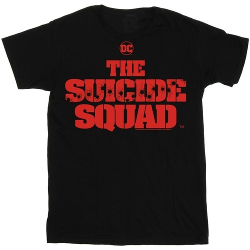 Abbigliamento Donna T-shirts a maniche lunghe Dc Comics The Suicide Squad Movie Logo Nero