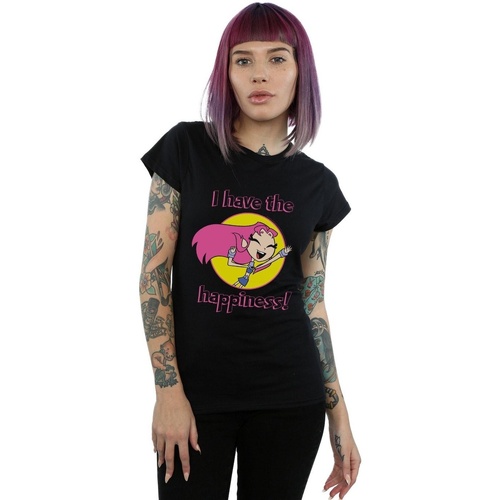 Abbigliamento Donna T-shirts a maniche lunghe Dc Comics Teen Titans Go I Have The Happiness Nero