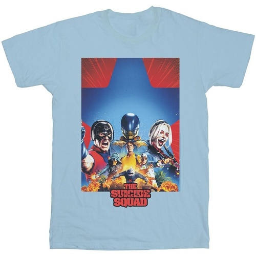 Abbigliamento Donna T-shirts a maniche lunghe Dc Comics The Suicide Squad Blue Star Poster Blu