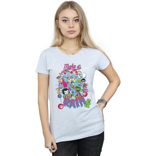 Abbigliamento Donna T-shirts a maniche lunghe Dc Comics Teen Titans Go Make It Rain Grigio