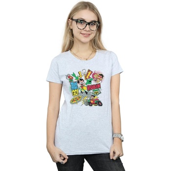 Abbigliamento Donna T-shirts a maniche lunghe Dc Comics  Grigio