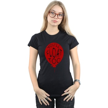 Abbigliamento Donna T-shirts a maniche lunghe It Pennywise You'll Float Too Nero