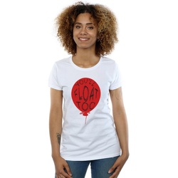 Abbigliamento Donna T-shirts a maniche lunghe It Pennywise You'll Float Too Bianco