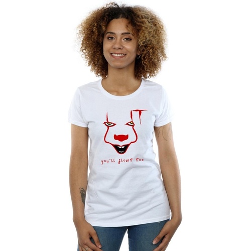 Abbigliamento Donna T-shirts a maniche lunghe It Pennywise Float Bianco