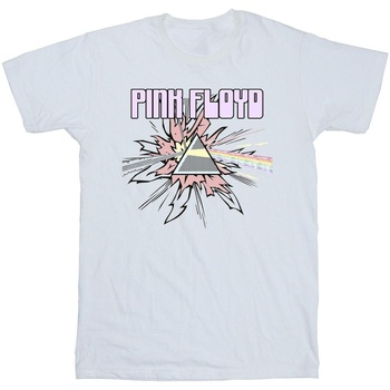 Abbigliamento Uomo T-shirts a maniche lunghe Pink Floyd Pastel Triangle Bianco