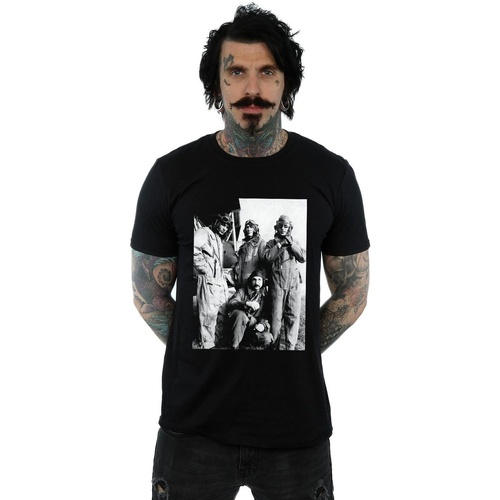 Abbigliamento Uomo T-shirts a maniche lunghe Pink Floyd Airplane Photo Nero