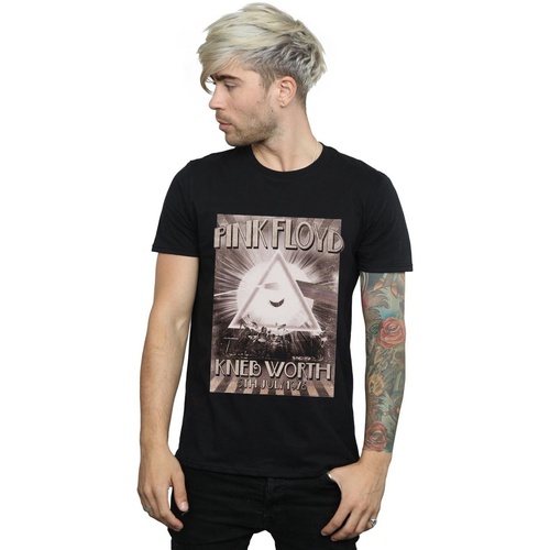 Abbigliamento Uomo T-shirts a maniche lunghe Pink Floyd Knebworth Poster Nero