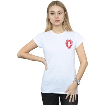 Abbigliamento Donna T-shirts a maniche lunghe It Chapter 2 Balloon Heart Breast Print Bianco