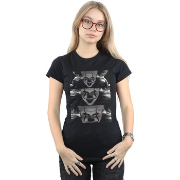 Abbigliamento Donna T-shirts a maniche lunghe It Chapter 2 Pennywise Photo Close-Up Nero