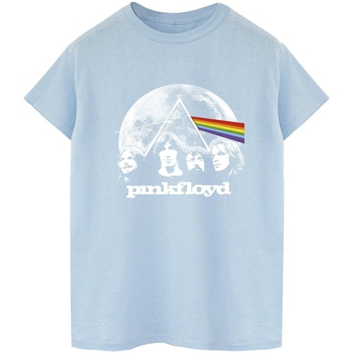 Abbigliamento Uomo T-shirts a maniche lunghe Pink Floyd Moon Prism Blue Blu
