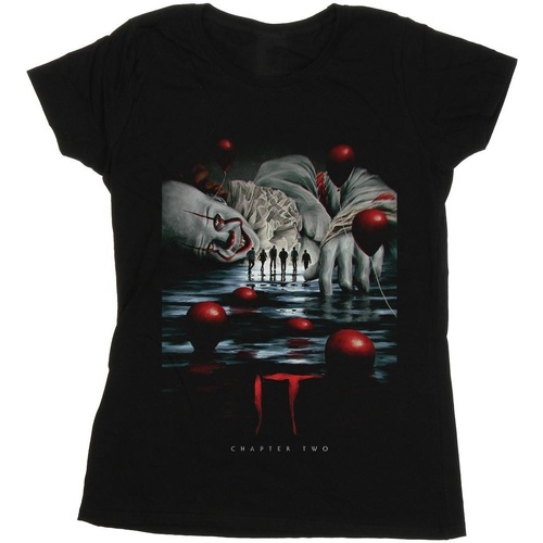 Abbigliamento Donna T-shirts a maniche lunghe It Chapter 2 Pennywise Balloon Poster Nero