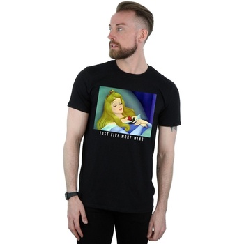Abbigliamento Uomo T-shirts a maniche lunghe Disney Sleeping Beauty Five More Minutes Nero