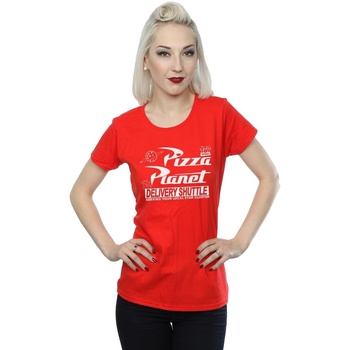 Abbigliamento Donna T-shirts a maniche lunghe Disney Toy Story Pizza Planet Logo Rosso