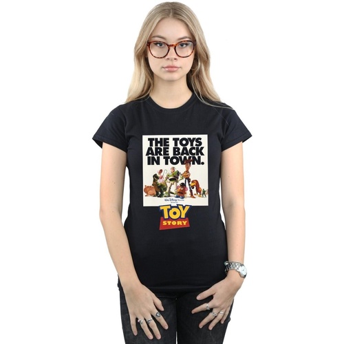 Abbigliamento Donna T-shirts a maniche lunghe Disney Toy Story Movie Poster Nero