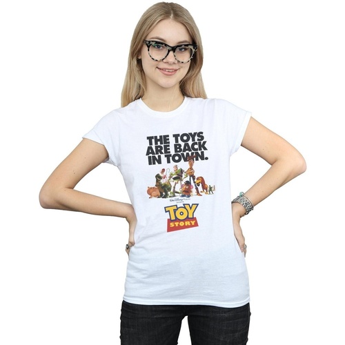 Abbigliamento Donna T-shirts a maniche lunghe Disney Toy Story Movie Poster Bianco