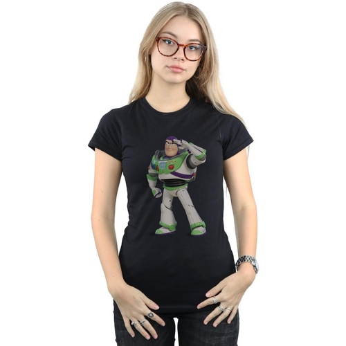 Abbigliamento Donna T-shirts a maniche lunghe Disney Toy Story Buzz Lightyear Standing Nero