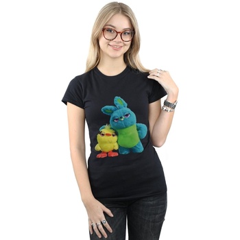 Abbigliamento Donna T-shirts a maniche lunghe Disney Toy Story 4 Ducky And Bunny Nero