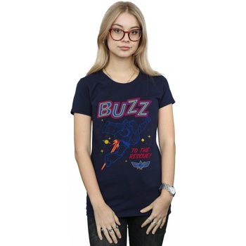 Abbigliamento Donna T-shirts a maniche lunghe Disney Toy Story 4 Buzz To The Rescue Blu