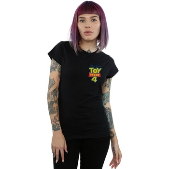 Abbigliamento Donna T-shirts a maniche lunghe Disney Toy Story 4 Logo Breast Print Nero